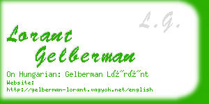 lorant gelberman business card